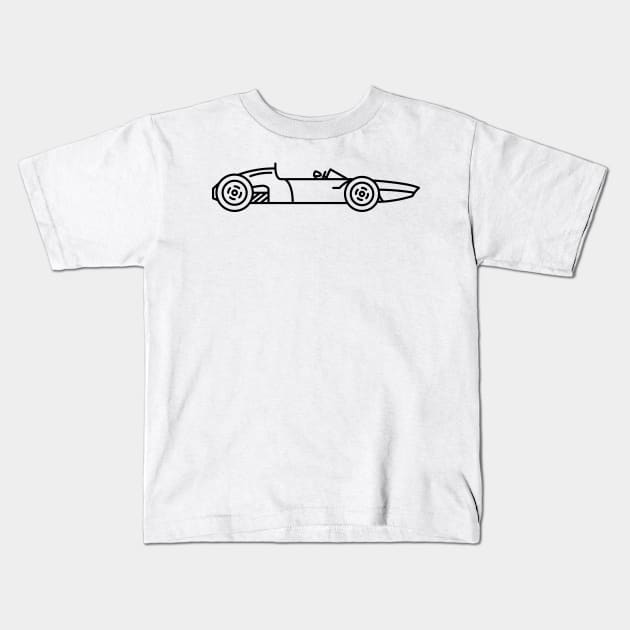 World Champ Car 1962 BRM P51 Hill Kids T-Shirt by Radradrad